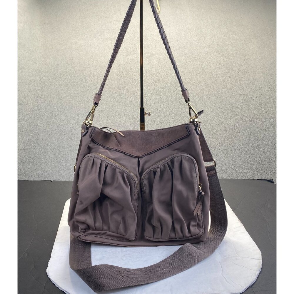 MZ Wallace thompson  Mauve Nylon hobo  bag Crossbody